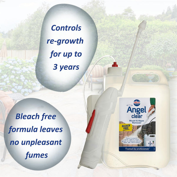 Nilco Angel Clear - Mould & Algae Remover with Power Lance 5L