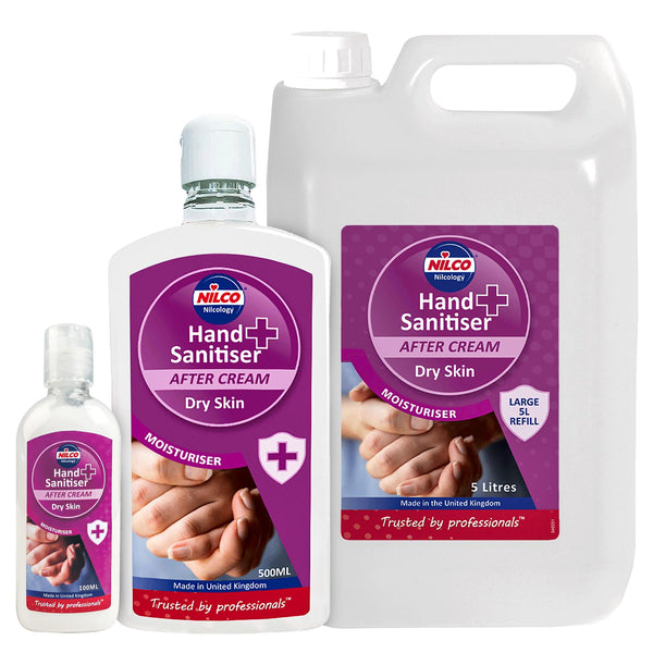 Nilco Hand Sanitiser After Cream Dry Skin Moisturiser - 100ml  12 Pack