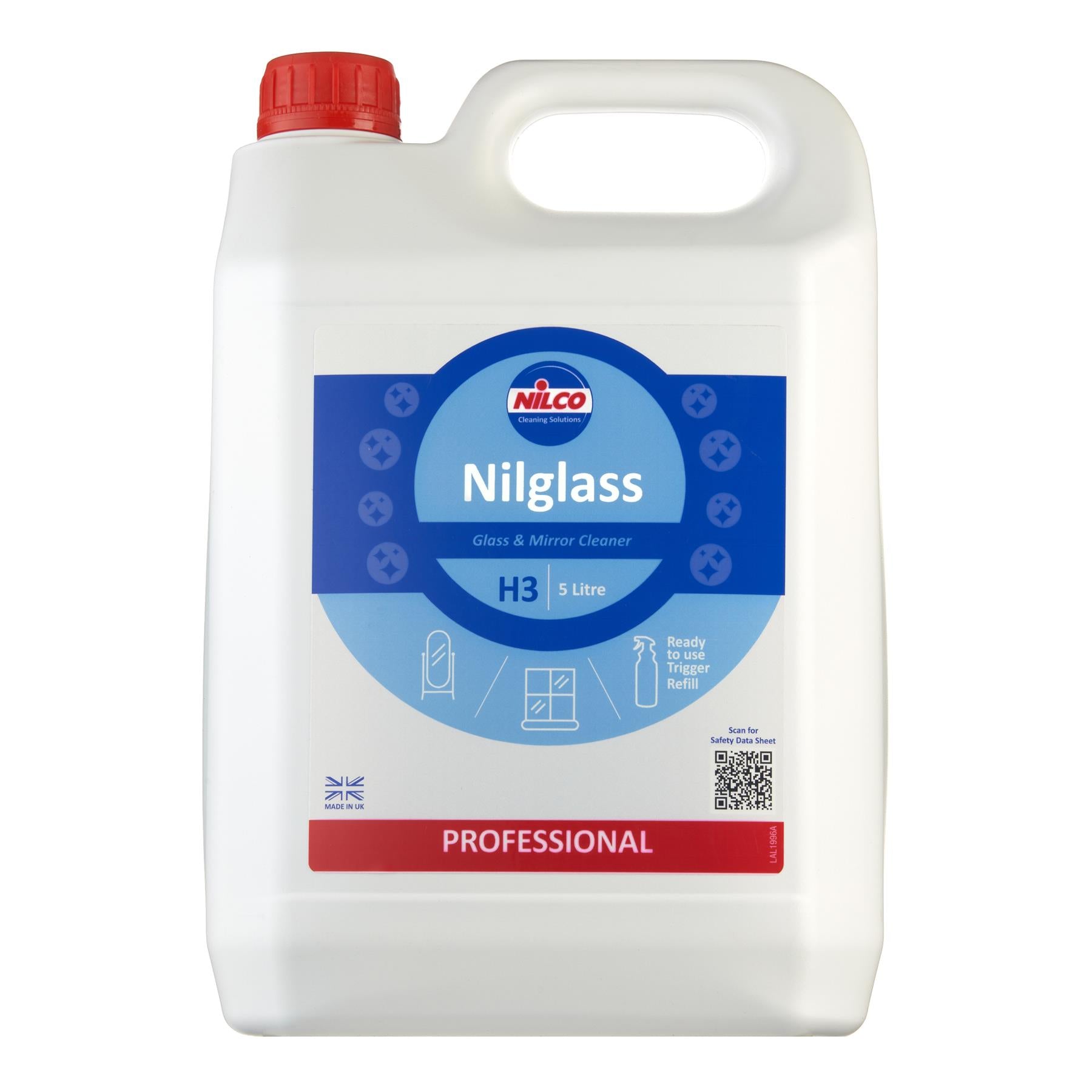 Nilglass Glass and Mirror Cleaner 5 Litres - Nilco UK