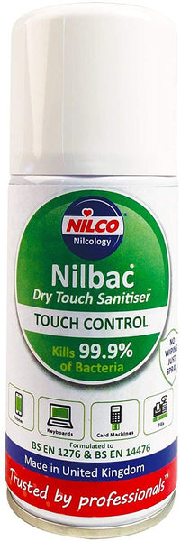 Buy One Nilbac ‘Dry Touch' Max Blast Sanitiser And Get A Nilco Touch Control 150ml FREE - Worth £5.99